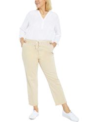 NYDJ - Plus High Rise Frayed Hem Ankle Pants - Lyst