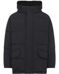 Yves Salomon - Lamb Down Jacket With Detachable Leather Hood - Lyst