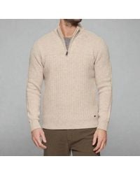 Flag & Anthem - Merino Cable Knit Zip Sweater - Lyst