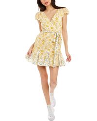 CELINA MOON - Belted Mini Dress - Lyst