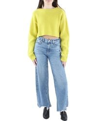 RE/DONE - Wool Boatneck Crop Sweater - Lyst