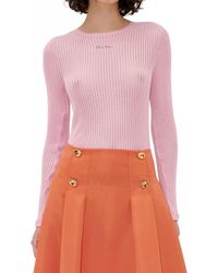 Stine Goya - Lux Seamless Long Sleeve Crewneck Top - Lyst