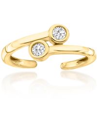 Ross-Simons - Bezel-Set Diamond Bypass Toe Ring - Lyst