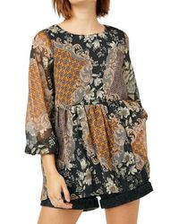 Hayden LA - I Don'T Remember Patch Print Blouse - Lyst
