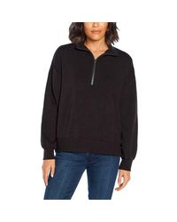 Three Dots - Quarter Zip Pullover Top - Lyst