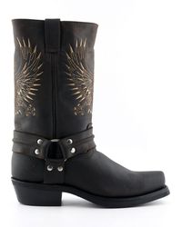 Grinders - Leather Cowboy Boots-Bald Eagle - Lyst