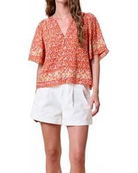 Cleobella - Koa Short Sleeve Button Up Blouse - Lyst