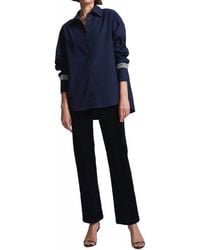 A.L.C. - Calvin Crystal Embellished Long Sleeve Shirt - Lyst