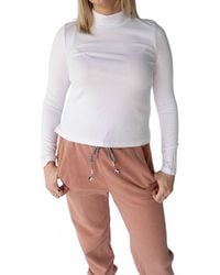 Sundry - Long Sleeve Mock Neck Top - Lyst