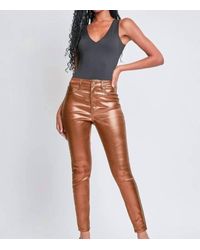 YMI - Lina High Rise Metallic Skinny Jean - Lyst