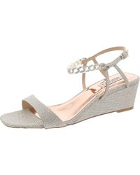 Badgley Mischka - Adjustable Open Toe Wedge Heels - Lyst
