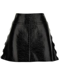 Courreges - Vinyl Mini Skirt With Flared Silhouette - Lyst