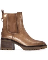 Xti - Patent Leather Heeled Chelsea Booties By - Lyst