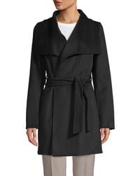 Tahari - Ella Lightweight Wool Wrap Trench Coat - Lyst
