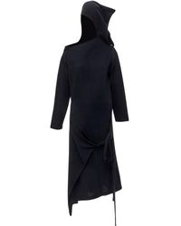 Comme des Garçons - Rare Comme Des Garcons 1980's Vintage Asymmetric Neckline Hooded Dress - Lyst