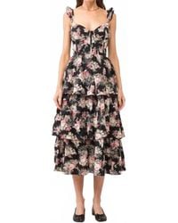 SOFIA The Label - Maddy Floral Midi Dress - Lyst