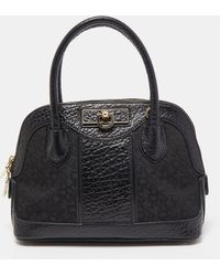 DKNY - Monogram Canvas And Leather Dome Satchel - Lyst
