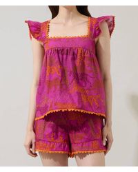 Sugarlips - Kareen Square Neck Blouse - Lyst