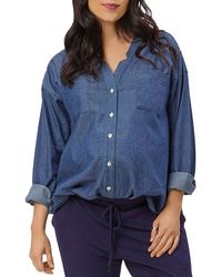 Stowaway Collection - Chambray Maternity Button-down Top - Lyst