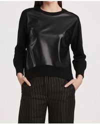 Another Love - Moira Crew Leather Sweater - Lyst