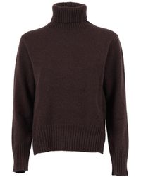 Kangra Cashmere - Regular Fit Turtleneck With Dropped Hem - Lyst