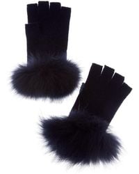 Sofiacashmere - Fingerless Cashmere Gloves - Lyst