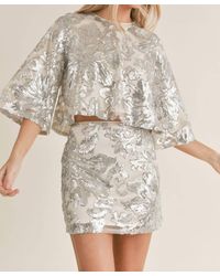 Sage the Label - Auro Sequin Flare Top - Lyst