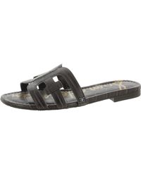 Sam Edelman Slip On Cut Out Slide Sandals in Black | Lyst