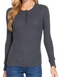 Active Basic - Henley Long Sleeve Thermal Jersey Top - Lyst