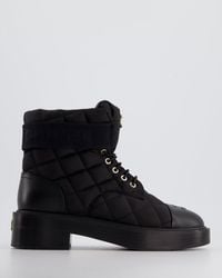 Chanel - Nylon And Leather Padded Boots With Cc Logo Detail - Lyst