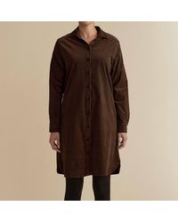 cut-loose - Mini Cord Shirt Dress - Lyst