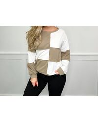 Bibi - Color Block Long Sleeve Top - Lyst