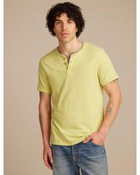 Lucky Brand - Linen Short Sleeve Henley - Lyst