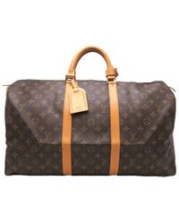 Louis Vuitton - Keepall 50 Canvas Travel Bag (pre-owned) - Lyst