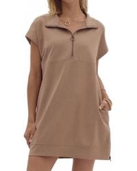 Style USA - Solid Short Sleeve Sweater Dress - Lyst