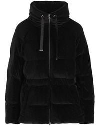Herno - Piumino Funnel Neck Padded Canvas Down Jacket - Lyst