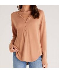 Z Supply - Kaia Marled Henley Top - Lyst