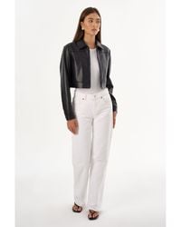 Lamarque - Damiana Recycled Leather Cropped Jacket - Lyst