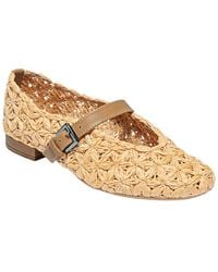 Bernardo - Borden Raffia Leather Mary Jane Flat - Lyst