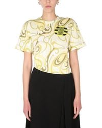 Raf Simons - Hippie-Inspired Allover Pattern Crew Neck T-Shirt - Lyst