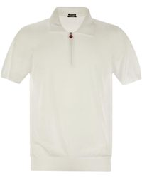Kiton - Short-Sleeved Polo-Zip - Lyst