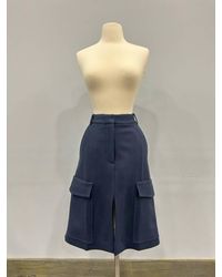 Victoria Beckham - Midi Skirt With Pockets - Lyst