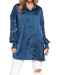 And The Why - Check Long Sleeve Top - Lyst