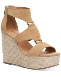 Lucky Brand - Rillyon Suede Gladiator Wedge Sandals - Lyst