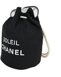 Chanel - Drawstring Canvas Shoulder Bag (pre-owned) - Lyst