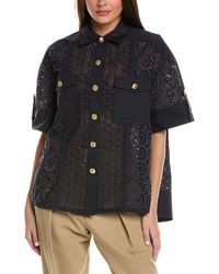 3.1 Phillip Lim - Broderie Anglaise Camp Shirt - Lyst