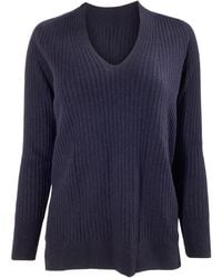 Iris & Ink - V-Neck Ribbed Sweater - Lyst