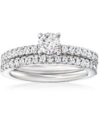 Ross-Simons - Diamond Bridal Set: Engagement And Wedding Rings - Lyst