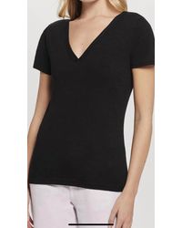 Goldie - Link Embroidery V-Neck Ringer Tee - Lyst