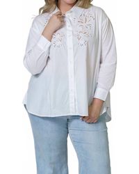 Tanya Taylor - Calandra Button Down Embroidered Top - Lyst